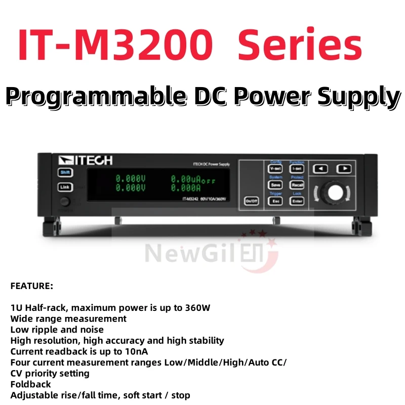 ITECH IT-M3223 IT-M3233 IT-M3243 IT-M3253 IT-M3263 IT-M3273 مصدر طاقة تيار مستمر عالي الدقة قابل للبرمجة
