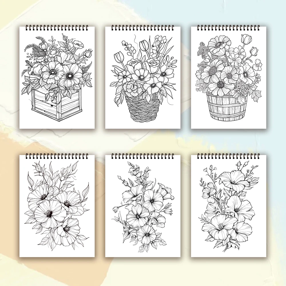 Malbuch für Erwachsene – 30 Blatt, Spiralbindung, speziell für Frauen, 11,2 x 8,3 Zoll, Zeichenbuch, Geburtstagsgeschenk, Geschenk für Feiertagspartys. – Detail 29