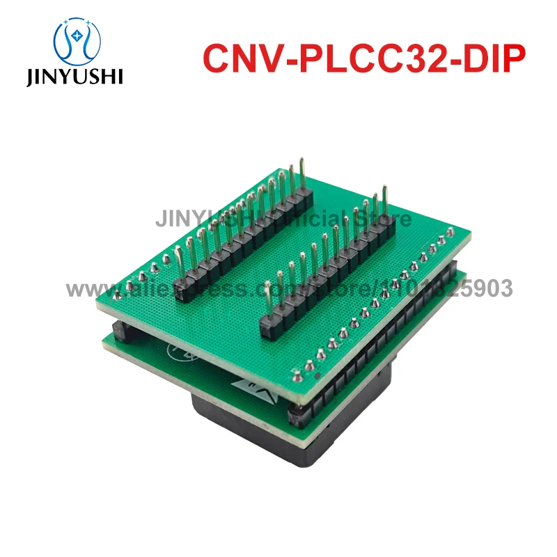CNV-PLCC32-DIP In Stock Gold Plating IC Testing Seat Test Socket Test Bench  Burn-in Socket