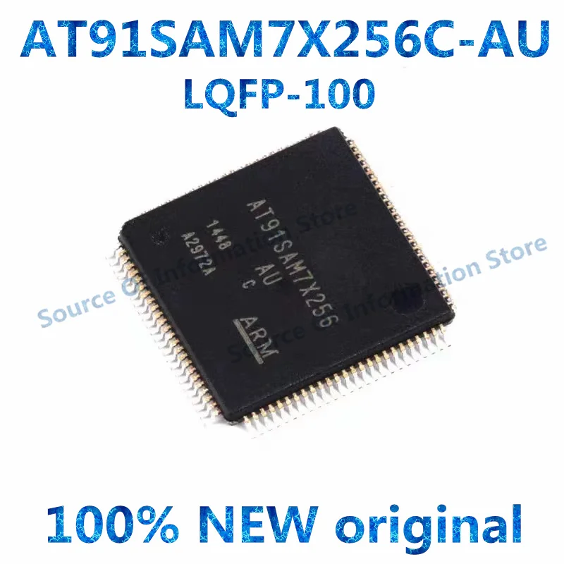 AT91SAM7X256C-AU 32-bit Microcontroller, ARM7, LQFP-100, 100% New