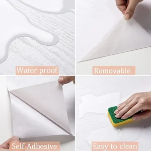 Pure White Wood Grain Furniture Renewal Sticker, Waterproof, Desktop, Wardrobe, Door, Self-Address, Home Wallpaper Main Main Sales Pelicula for Wooden Table - №4