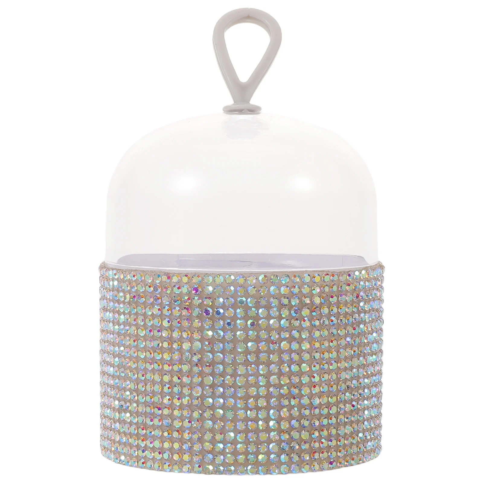 

Makeup Sponge Storage Box Rhinestone Finish Compact Organizer for Powder Puff and Cotton Pads Travel Friendly Design