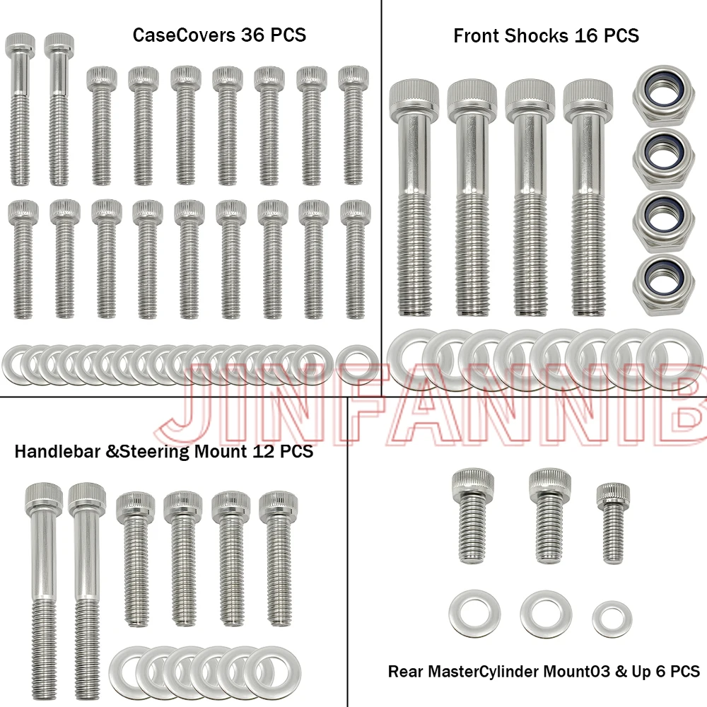 522pcs Stainless Steel Bolt Screw Kit for Yamaha Blaster 200 YFS200 1988-2000 2001 2002 2003 2004 2005 2006