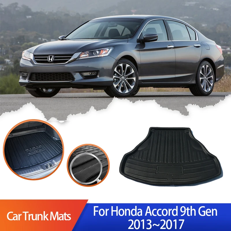 

Car Trunk Mats For Honda Accord 9th Gen 2013 2014 2015 2016 2017 Waterproof Protective Storage Pad Carpet Anti-Slip Accessories