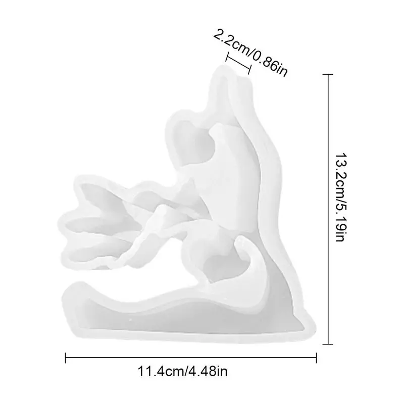 Moule à chocolat en silicone en résine d'oiseau, outils de cuisson pour bonbons exécutifs, prise en compte des moules en plâtre, cueillette d'oiseau, fleur