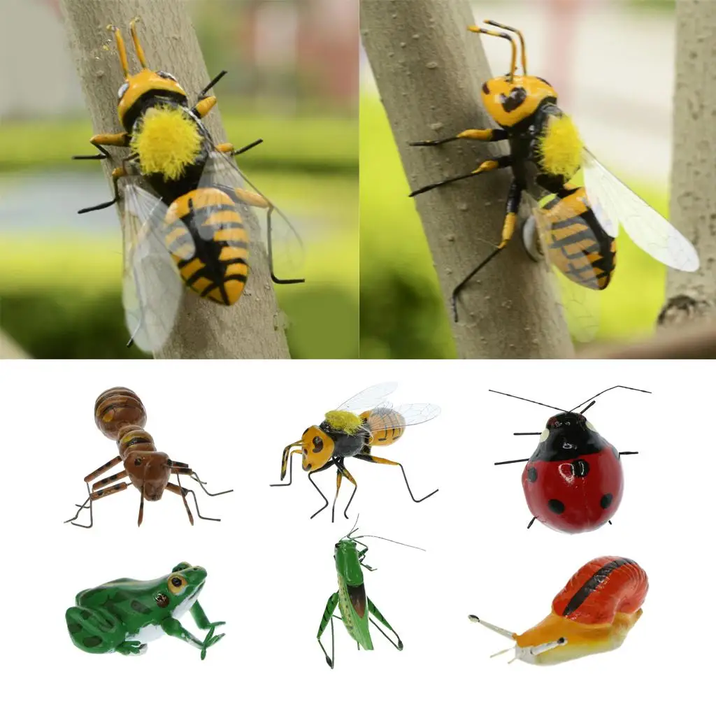 Vivid Insect Cute Bee Imitation Animal Fridge Magnet Outdoor Lawn Tree Decor