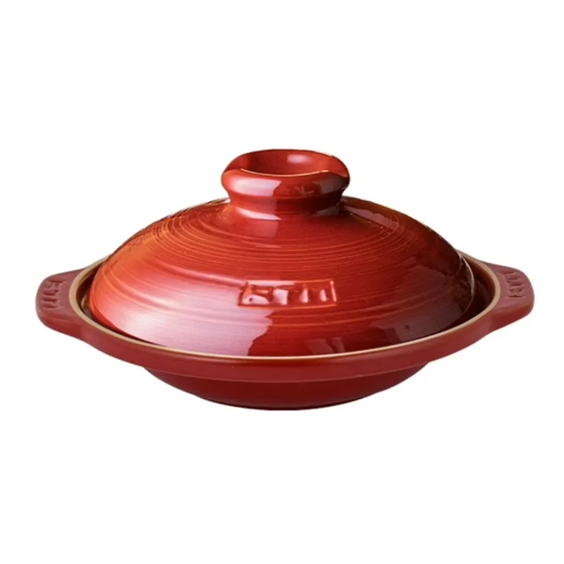 

Natural kitchen two-color glazed extra light casserole characteristic ceramic dry-fired stir-fry