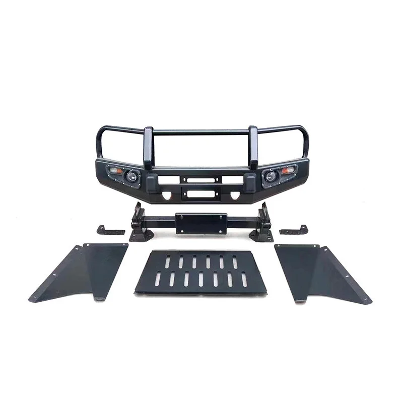 LC150 Steel Front Bullbar Bodykit for Land Cruiser FJ150 Prado 150 Pickup 4x4 Offroad Rear Upgrade with New Fog Light Cut-Outs