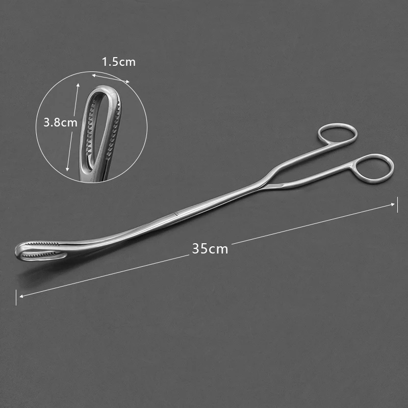 Stainless Steel Hollow Round Serrated Tissue Dressing Sponge Forceps Membranes Ovarian Placenta Forceps