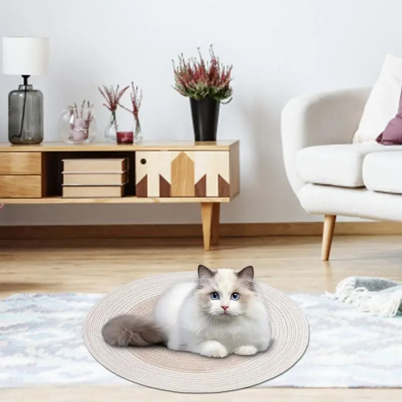 Tampons à Gratter Ronds et Horizontaux pour Chat, Jouet Interactif Durable