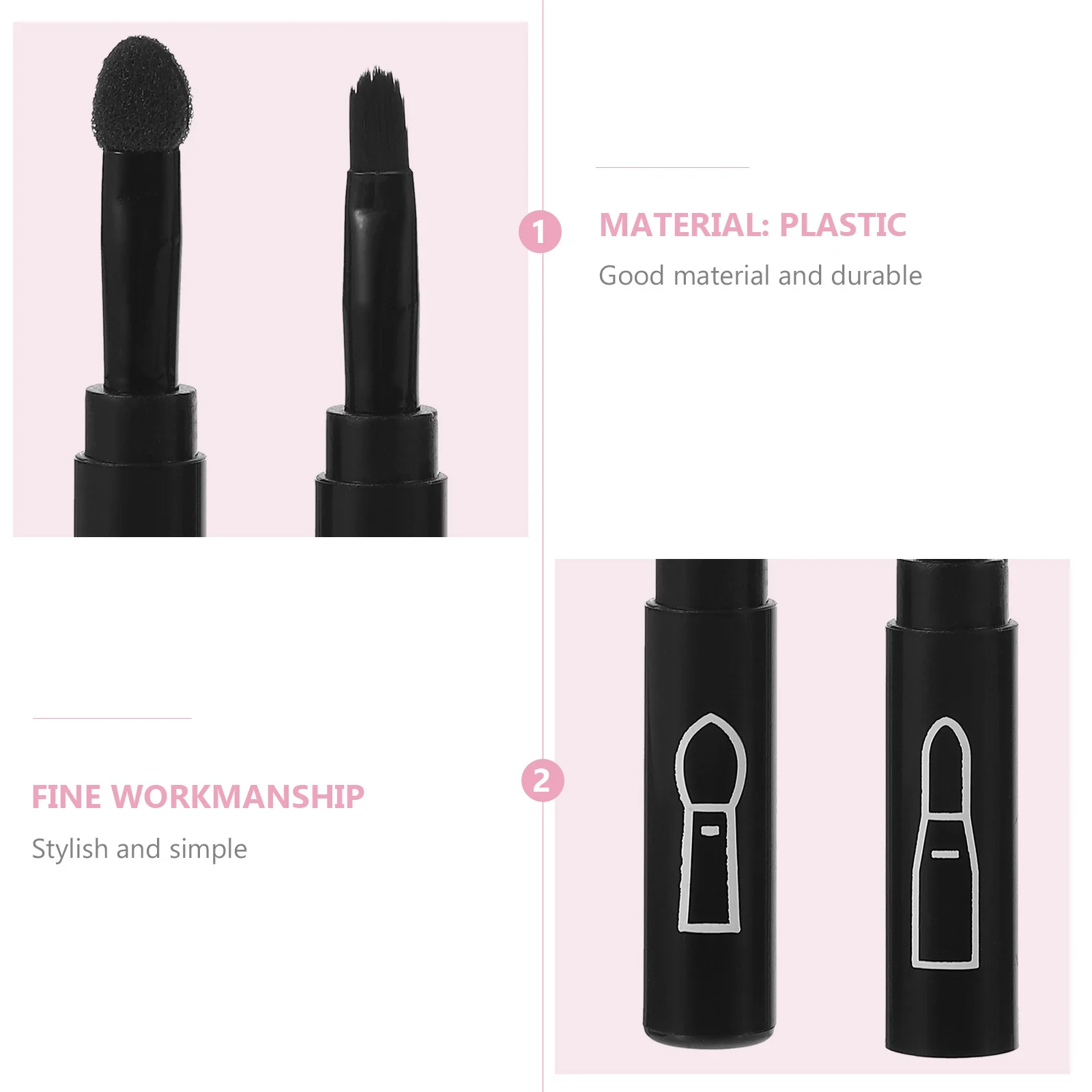 

4 in 1 Creative Makeup Brush Multifunction Lip Eyeshadow Eyebrow Eyeliner Brush Portable Durable for Women