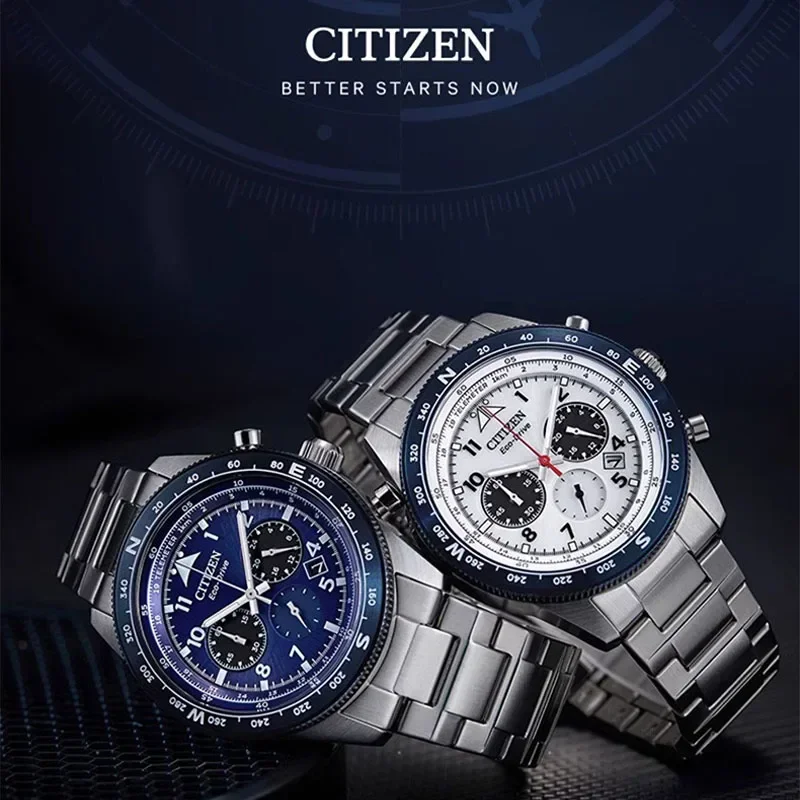 CITIZEN-Relógio Automático Masculino Multifuncional, Relógios Esportivos Quartz de Luxo, à Prova de Choque, Calendário Luminoso, Data, Casual, Brand