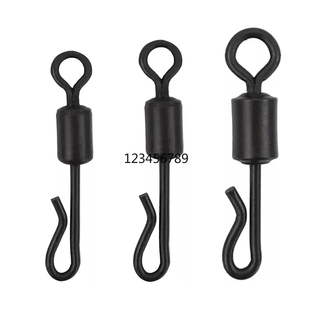 1000 Piece 4# 5# 7# Carp Fishing Swivels Quick Change Stainless Steel for Carp Fishing Rig Fishing Accessories Terminal Tackle