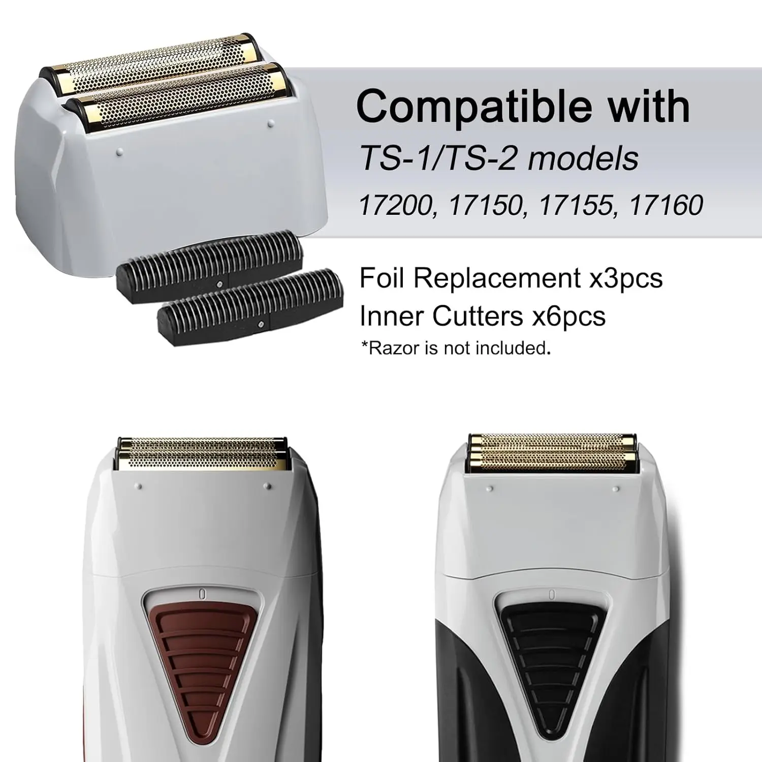 

Золотая фольга и сменные лезвия для бритв Andis TS-1, TS-2 (17150/17155/17200), аксессуары для головок бритв