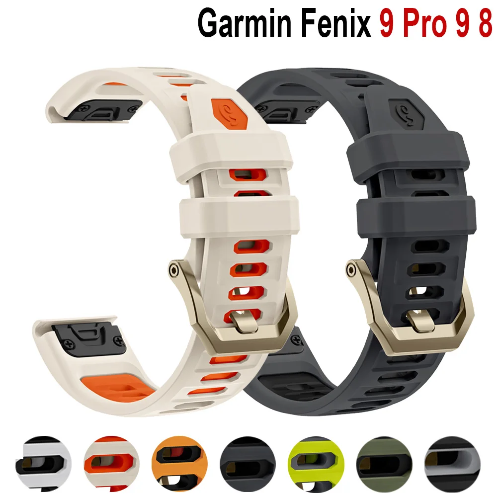 22mm 26mm Quick Fit Strap for Garmin Fenix 9 8 7 Pro 51mm 6X 5 Venu 3 Tactix Silicone Breathable Bracelet Correa Fenix 7X Band