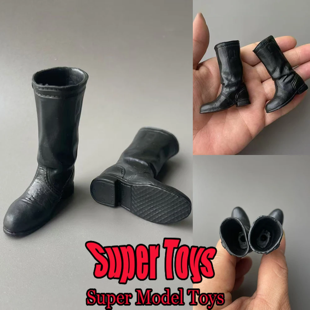 

In Stock 1/6 Scale Female Soldier Accessory Black Shoes Trend Solid Combat Boots Fit 12-inches SHF Action Figure Model Doll Toys