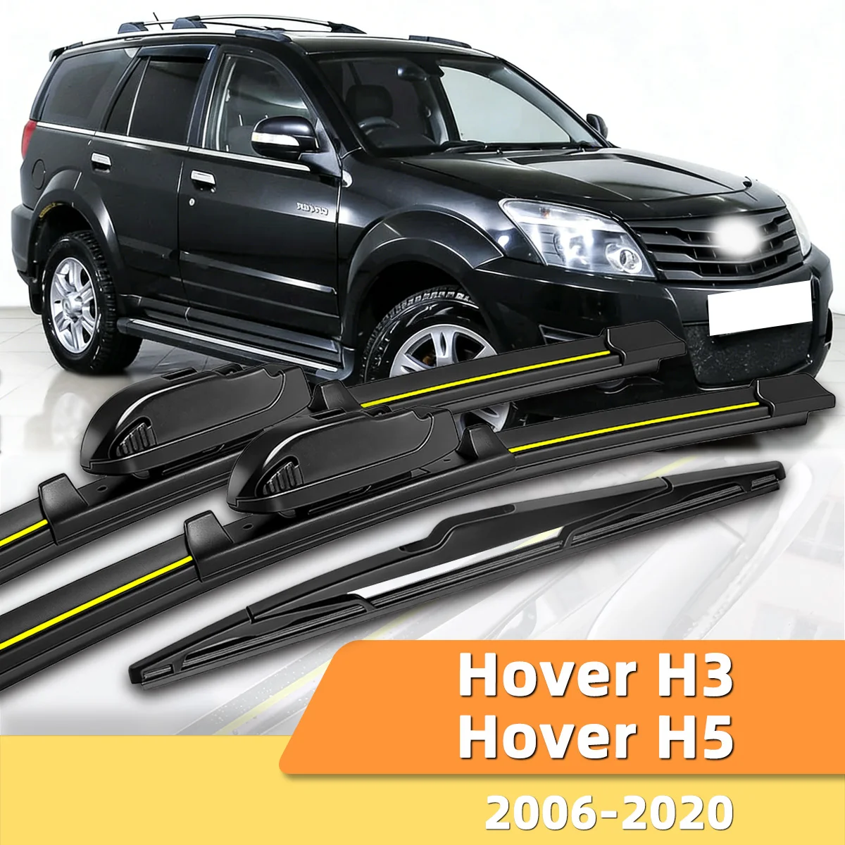 

3PCS Front And Rear Windshield Wipers Suitable For Hover Hover H3/H5 2006-2020 Automotive Windshield Accessories 2008 2010 2015