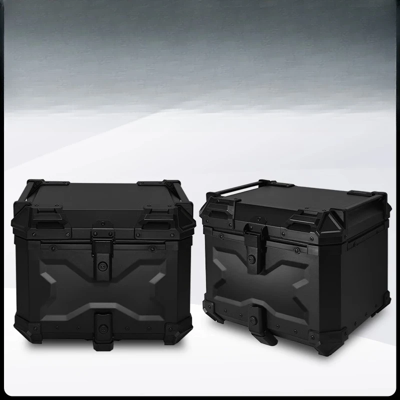 

Embossed aluminum alloy tailbox Motorcycle trunk Large capacity