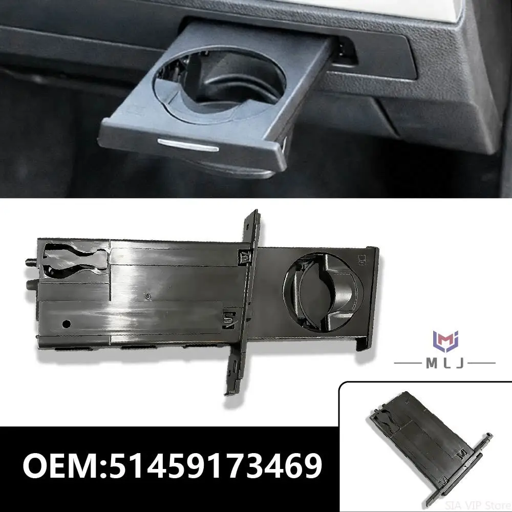 

For BMW E90 E91 OE 5145 9173 469 51459173469 Practical Cup Holder Retractable Black Cup Holder Retractable Right Passenger None