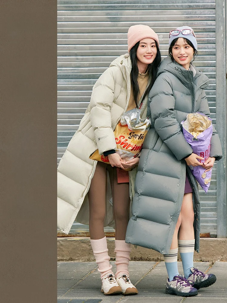 

Женская удлиненная пуховая куртка Snow Flng с высоким показателем наполнения, для активного отдыха, ветрозащитная, водоотталкивающая, из нейлона