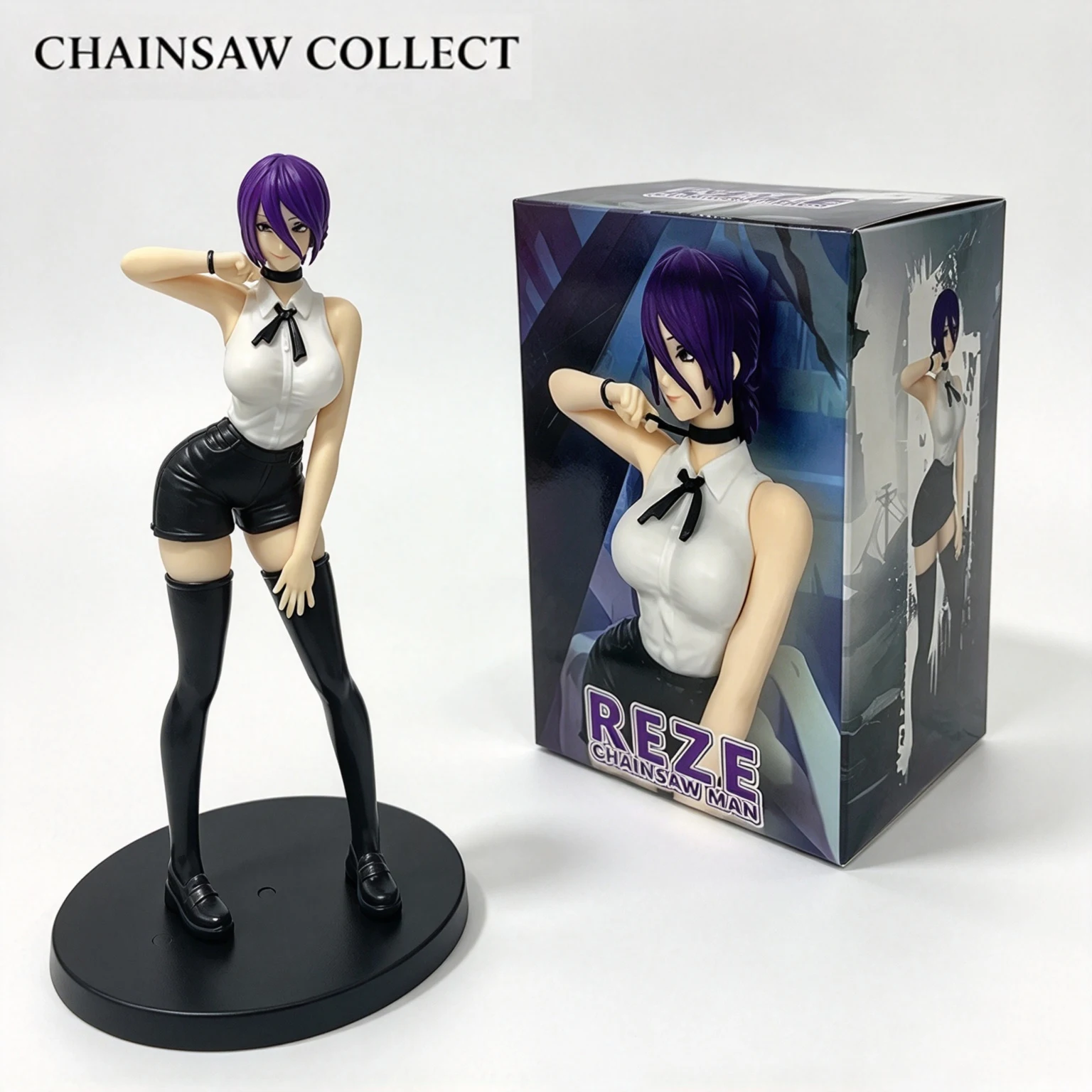 Figura de Anime Chainsaw Man de 19cm, Figura de Ação Reze Noodle Stopper, Figura de Ação Demon Reze, Modelo de Coleção para Adultos em PVC, Bonecos e Brinquedos