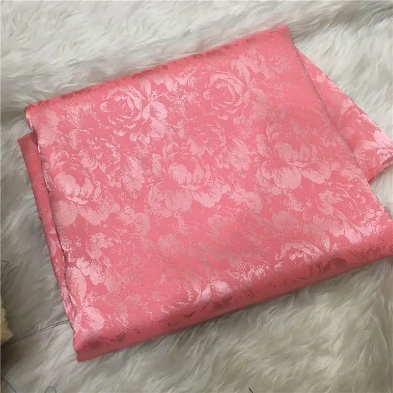 Tessuto Jacquard Micro elastico per metri per gonne pigiama Hanfu cucito stile cinese motivo floreale semplice panno setoso sottile morbido