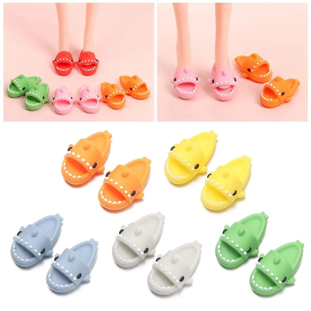 1 Pair SD Doll For OB11 Doll Slippers Girl Gifts Doll Shoes Dolls Accessories Play House Shark Shape Slippers Multiple Color