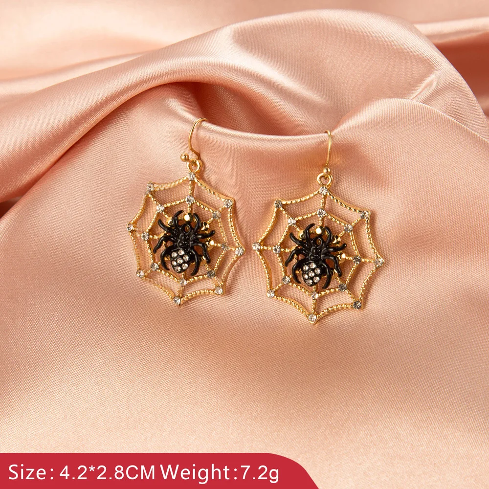 New Gothic Ghost Spider Skull Bat Stud Earrings All Saints' Day Evening Motif  Drop Dangle Halloween Ear For Women