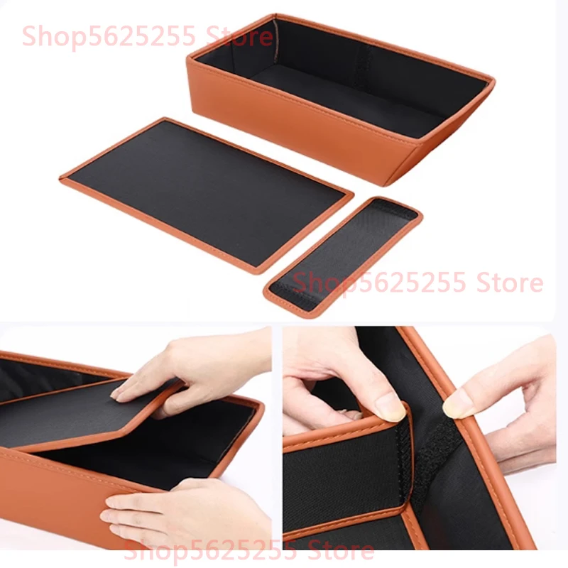 For LEADING IDEAL LiXiang L8 L9 2022-2024 Car Lower Center Control Storage Box Leather Car Interior Decoration Modified Supplies