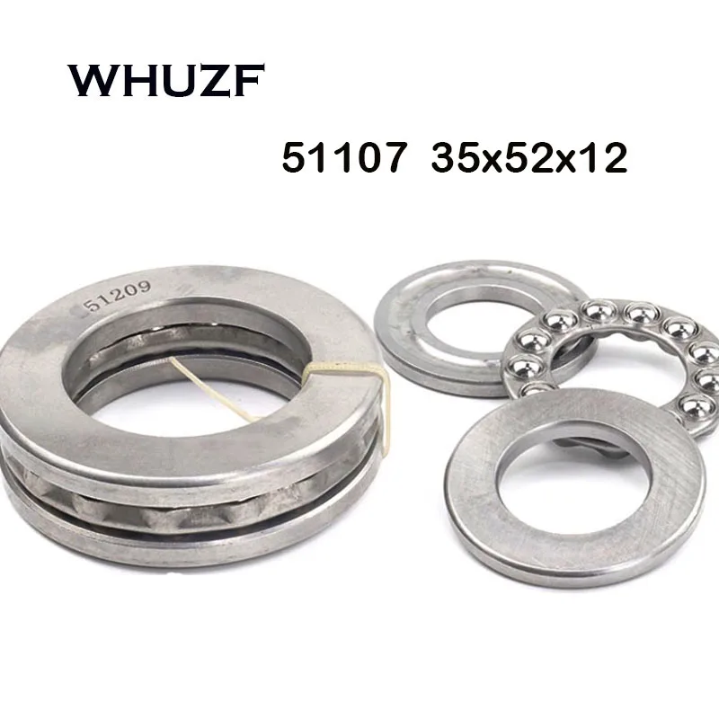 

2PCS 51107 Plane Thrust Ball Bearing ABEC-7 Bearing 35*52*12mm High Speed And Precision 51107 Ball Bearings With Flat Sealed