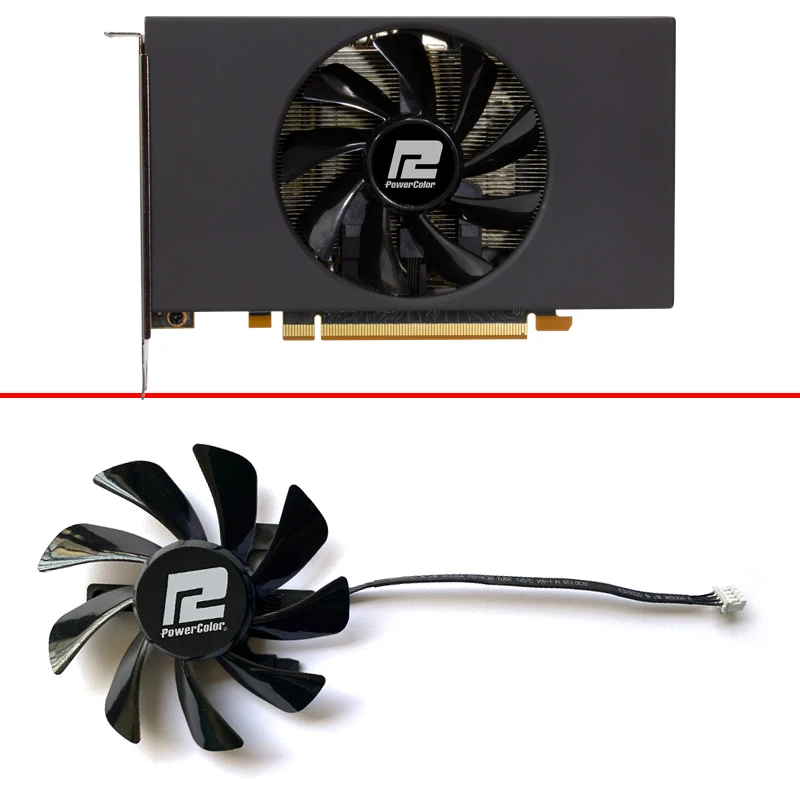 New For POWERCOLOR Radeon RX5600XT ITX 6GB OC Graphics Card Replacement Fan