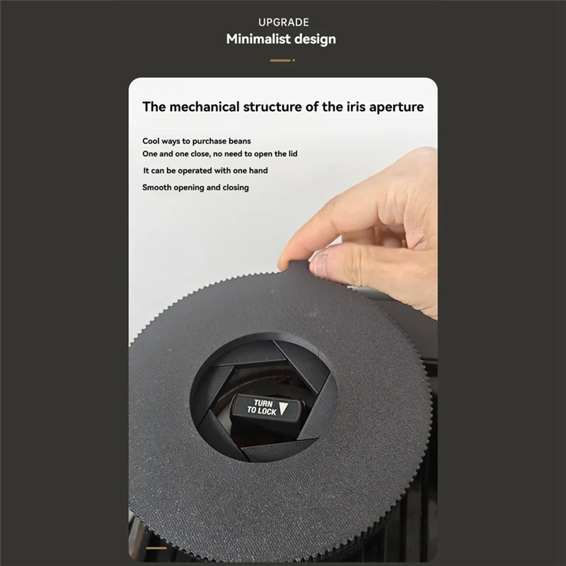 A74G-For Breville Barista BES870 / BES878 / BES880 Coffee Maker Parts Coffee Bean Grinder Hopper Iris Switch Cover