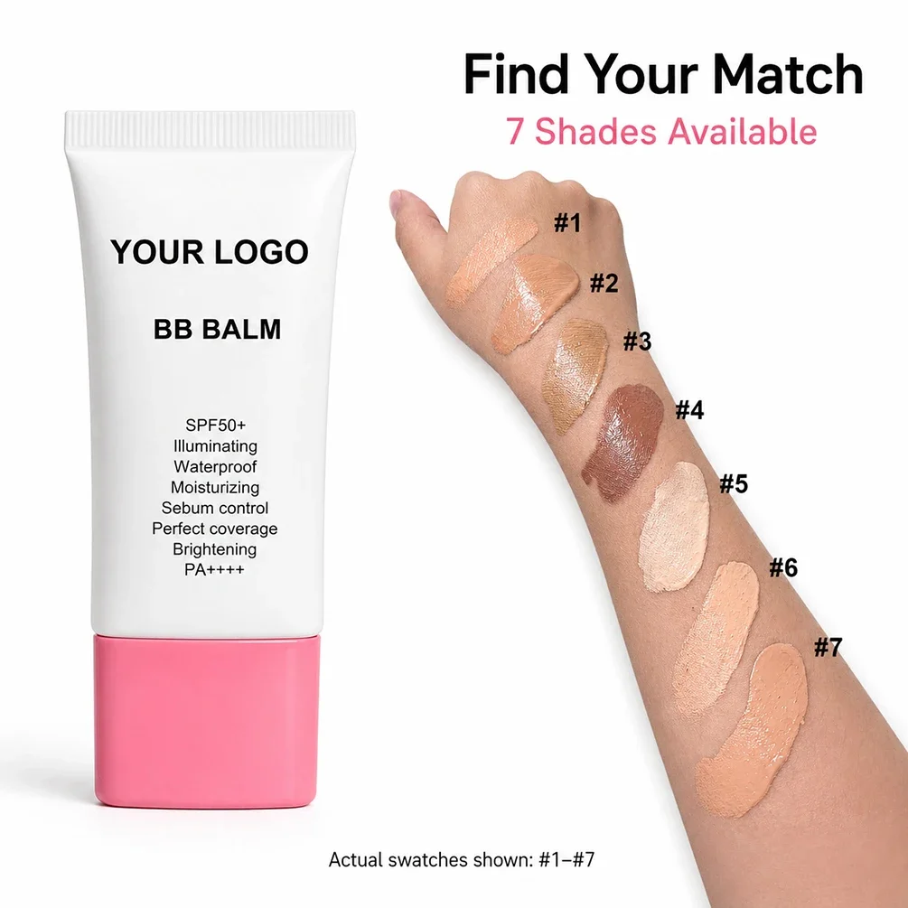 Private Label Pink Lid Sunscreen SPF50+ Vegan Long Lasting Moisturizer Brighten Waterproof Custom Logo Makeup Cruelty Free