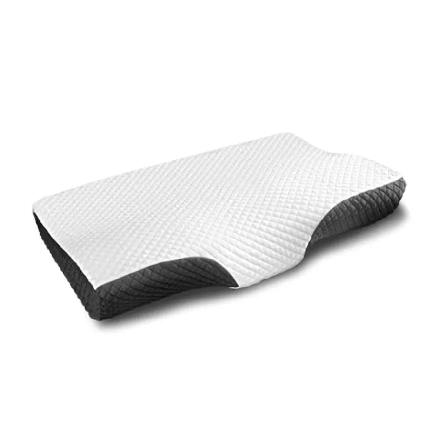 

Ортопедическая подушка Contour Memory Foam для сна, эргономичная подушка для шеи при болях в шейном отделе позвоночника, жесткая, размер Queen, серая, с бесплатной доставкой