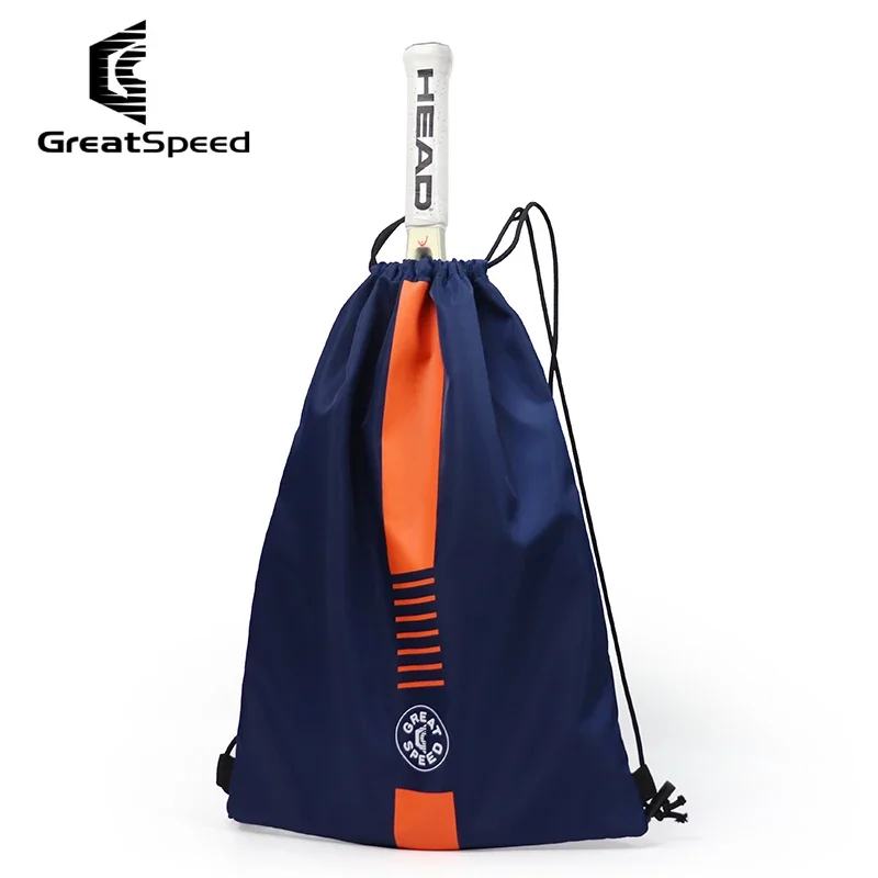 New Badminton Bag Greatspeed Drawstring Sports Backpack for 1- 2 Rackets Sneakers Outdoor Badminton Gym Fitness Tennis Bag