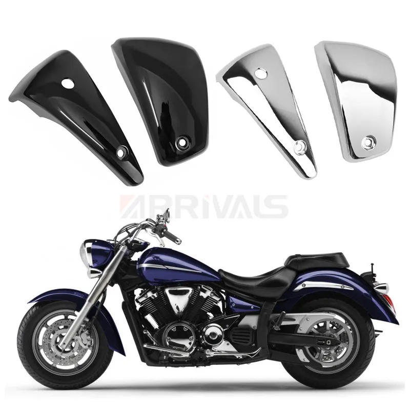 

Chrome Black ABS Left Right Side Battery Fairing Cover For Yamaha V-Star 1300 XVS1300 2007-2017 Motorcycle Accessories