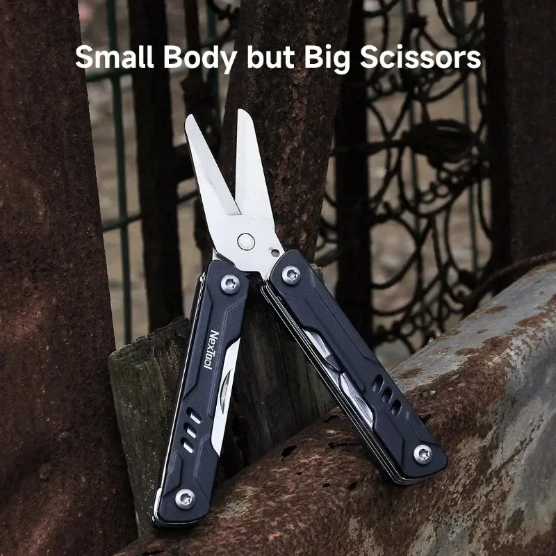 Xiaomi NexTool Mini Sailor Scissors Version  EDC Multitools Hand Pliers Tools Mini Pocket Folding Knife Scissors Screwdriver image 4