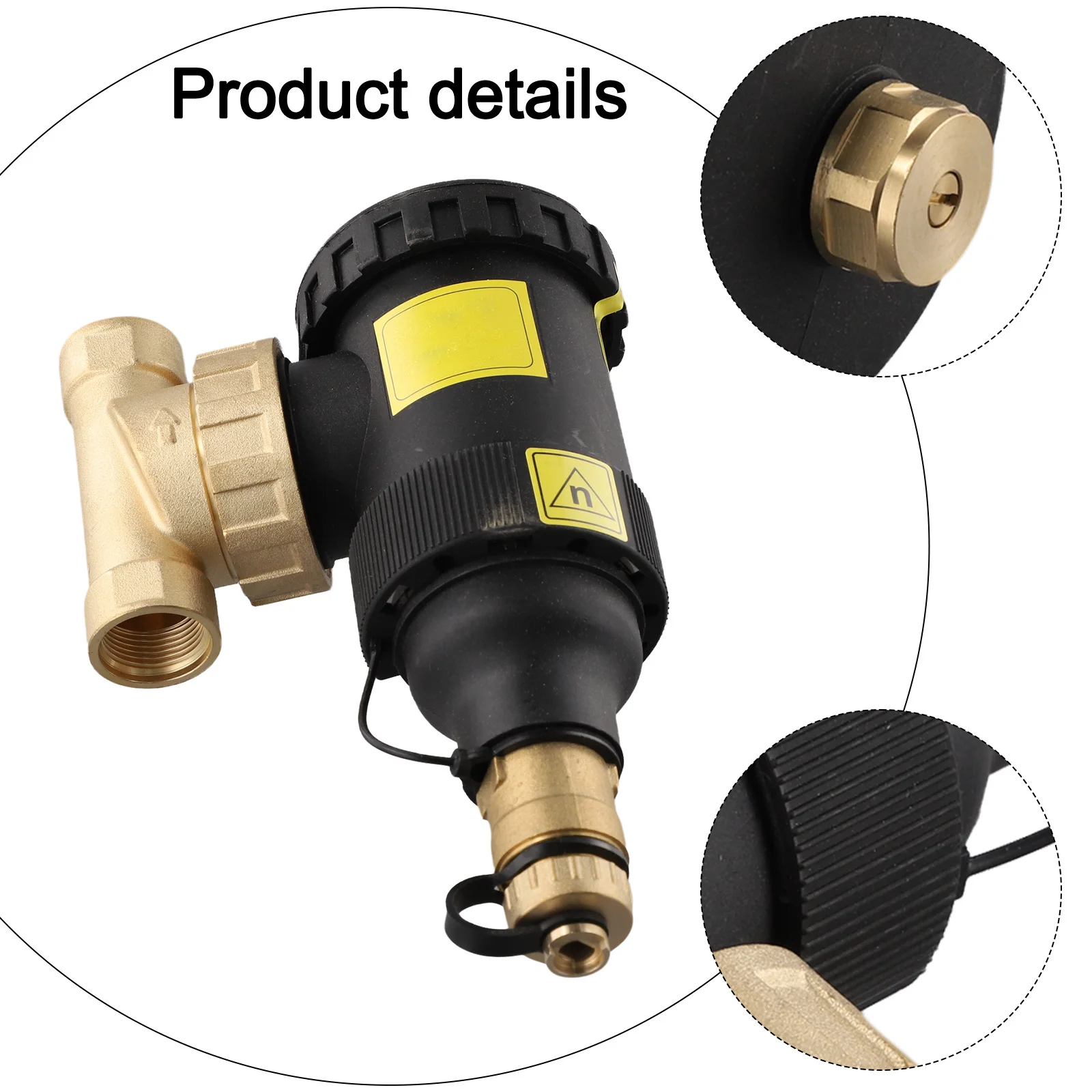 Boiler Filter Dirt Separator 175 CWP 250F MAX Plastic Engineering Brass Threaded Connection Water Filter 12000 Gauss Magnet