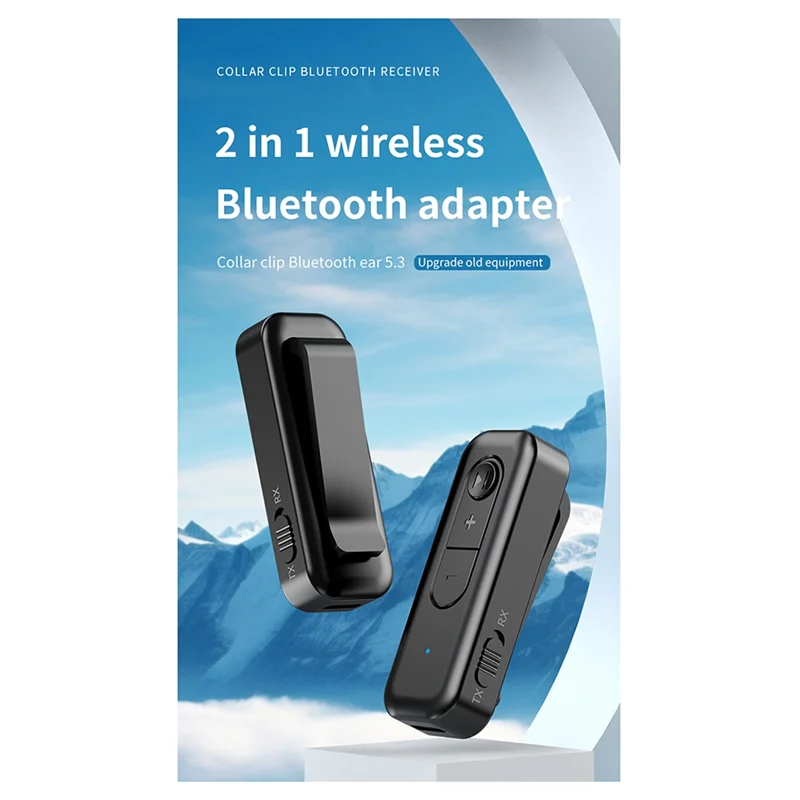 【Подержанные предложения】Bluetooth 5.3 аудиоприемник-передатчик 3,5 мм AUX с микрофоном стерео музыкальный адаптер для наушников ПК ТВ автомобильные колонки