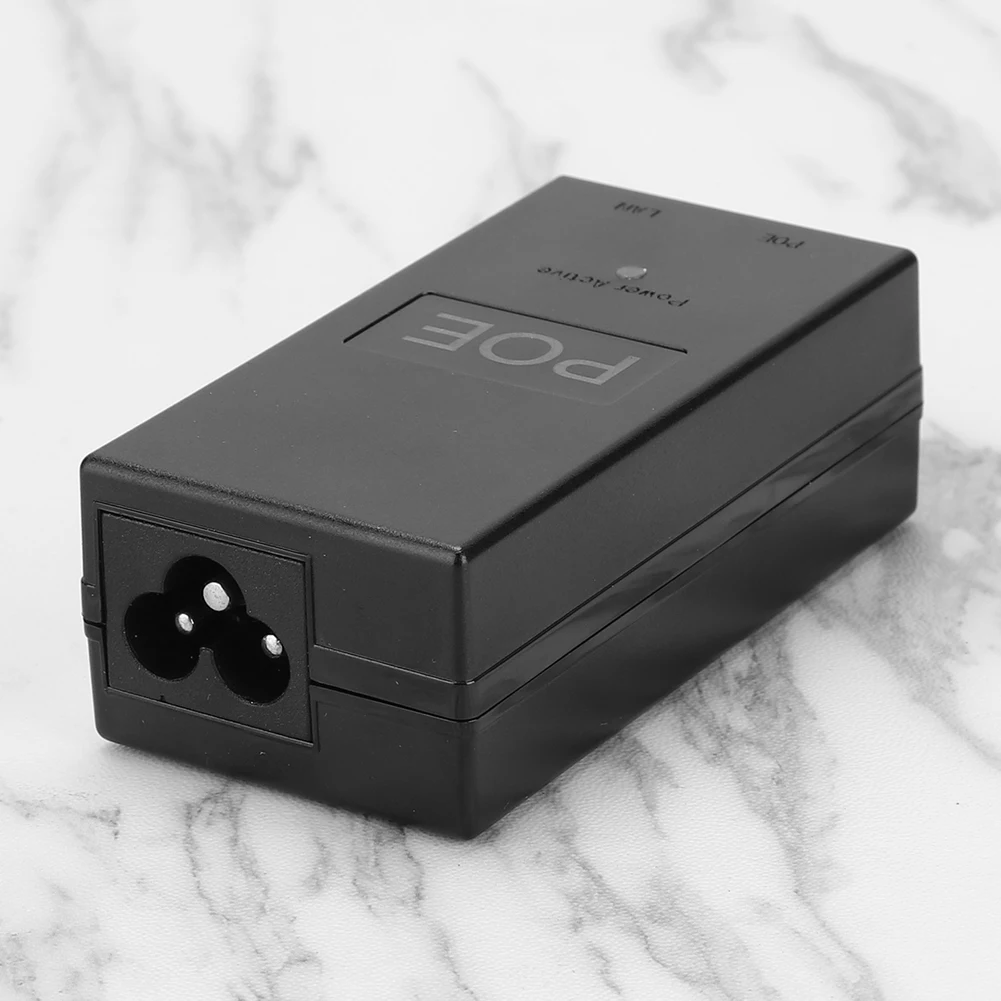 Desktop POE Injector 10/100/1000Mbps/1G/2G Power Supply Input 100V-240V Output 24V 0.5A for Home Accessories