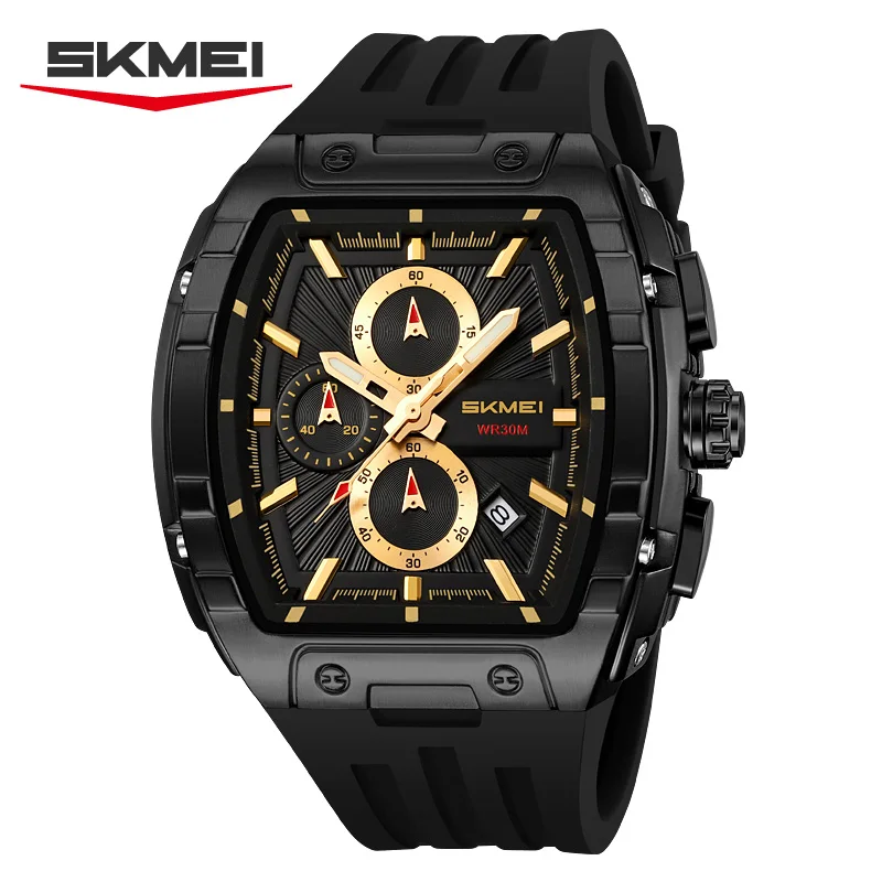 SKMEI 2363 Retro Elegant Men's Quartz Watch Waterproof Chronograph Calendar Night Light Business Men's Watch relógios masculino