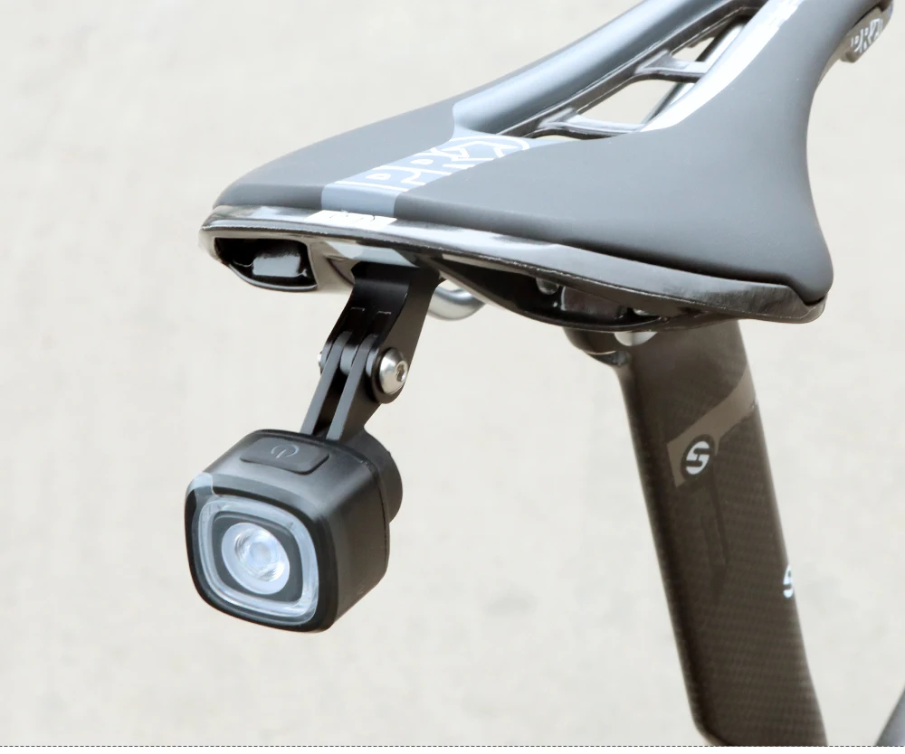 Fahrrad Sattel Schiene Rücklicht Halterung Sattelstütze Halterung Ständer Für Magicshine RN120 SEEMEE 60 100 180 200 300 Lampe Verlängerung Halter – Detail 2