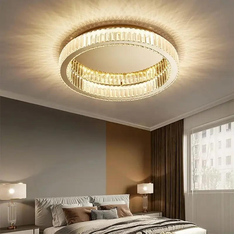 moderno simples cristal circulo lustre lampada do teto sala de estar quarto estudo casa decorativo levou iluminacao interior luminaria 01