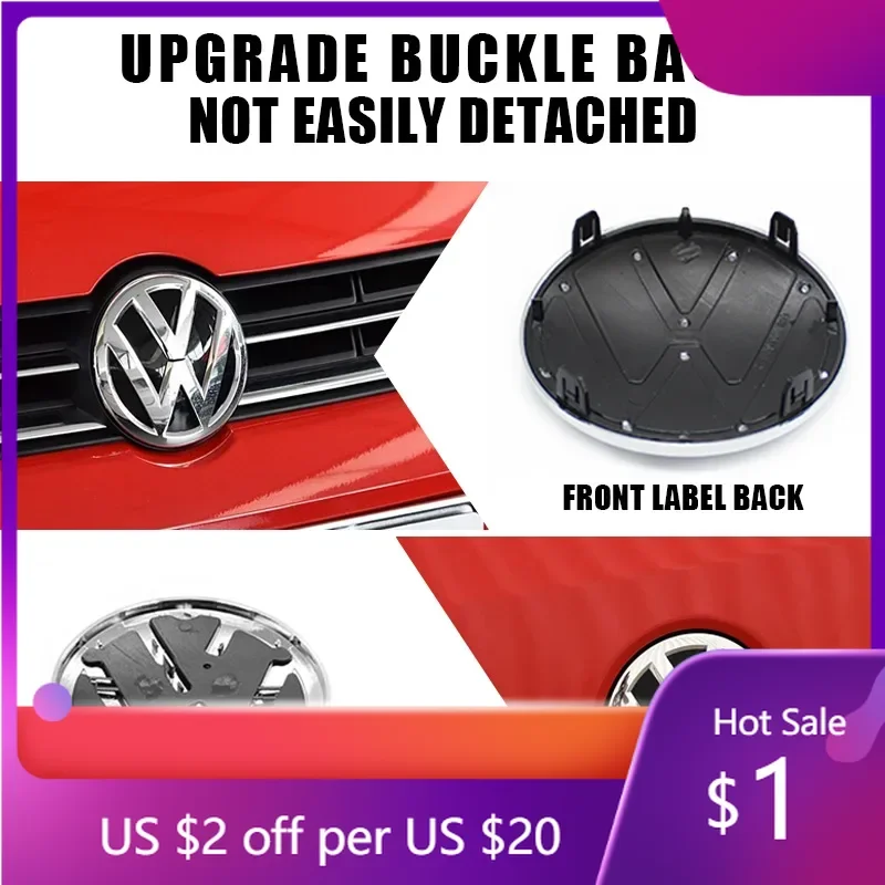 

Горячая новинка 2026: 2 шт. эмблемы-логотипы для передней решетки и задней крышки багажника Volkswagen Polo 6 6C