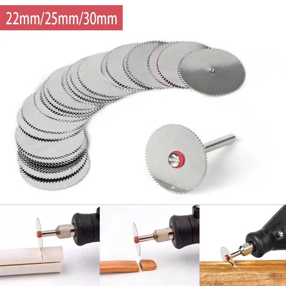 

10 Pcs/set Mini Circular Saw Blade Stainless Steel Cutting Disc Rotating Drilling Tool Accessories For Wood Plastic And Aluminum