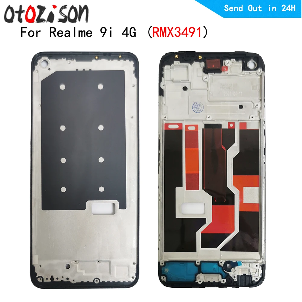 

Housing Middle Frame LCD Bezel Plate Panel Chassis For Realme 9i 4G RMX3491 Phone Middle Frame For OPPO Realme 9i 4G