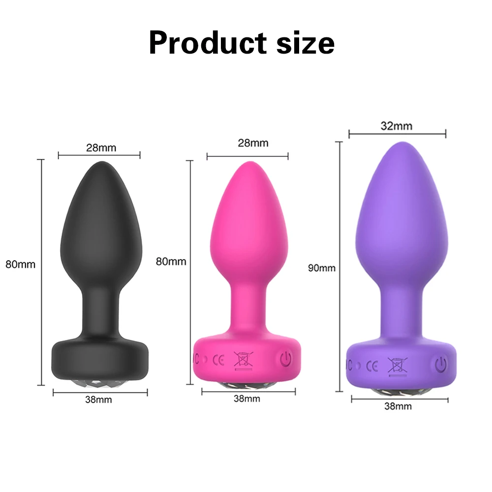 Tapón Anal inalámbrico para hombres y mujeres, vibrador con Control remoto, masajeador de próstata, estimulador, masturbador femenino, Juguetes sexuales