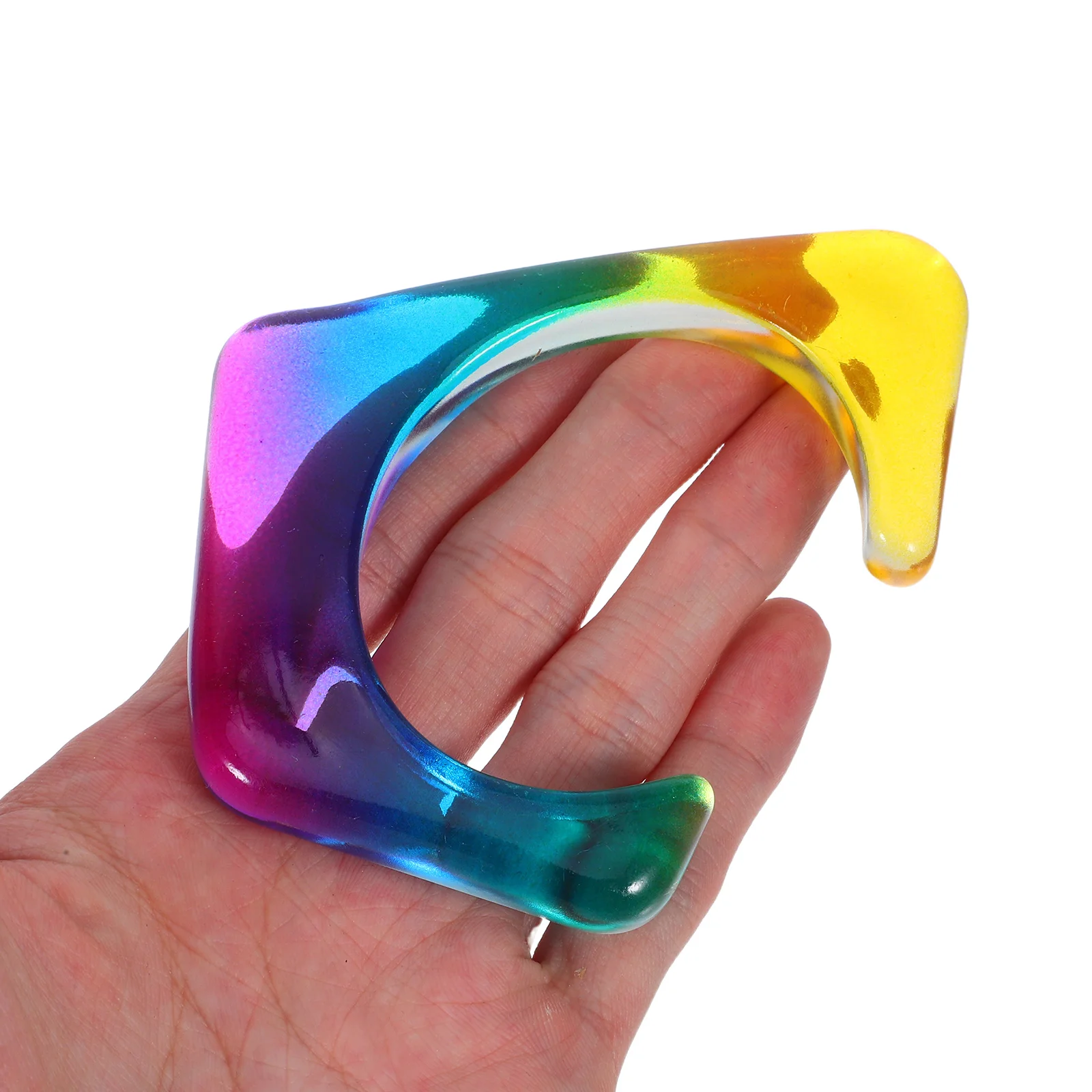 

2pcs Irregular Gradient Bracelets Unique Colored Acrylic Wristbands Unisex Skin-Friendly Lightweight Comfortable Retro for Men