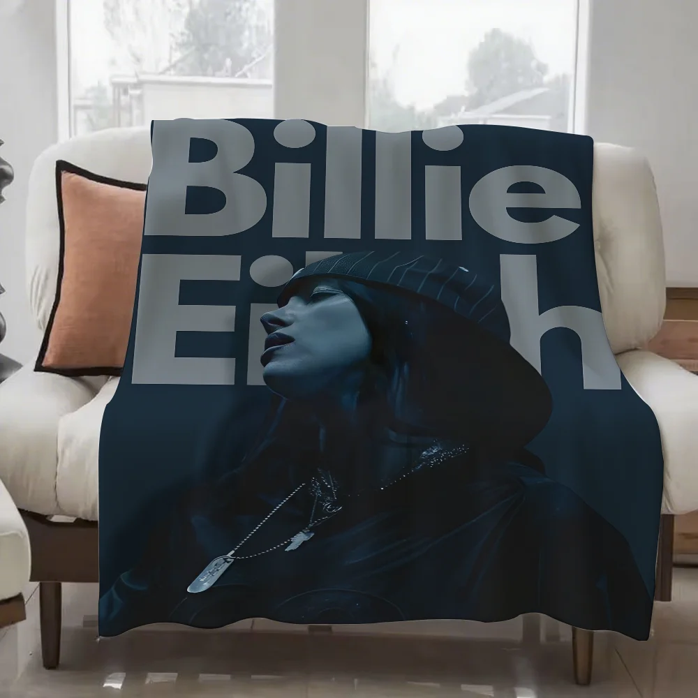 Singer B-Billie-Girl E-eilish Blanket Design Lightweight  For Dorms, Naps, Living Room, Office,Sofa,All-Season