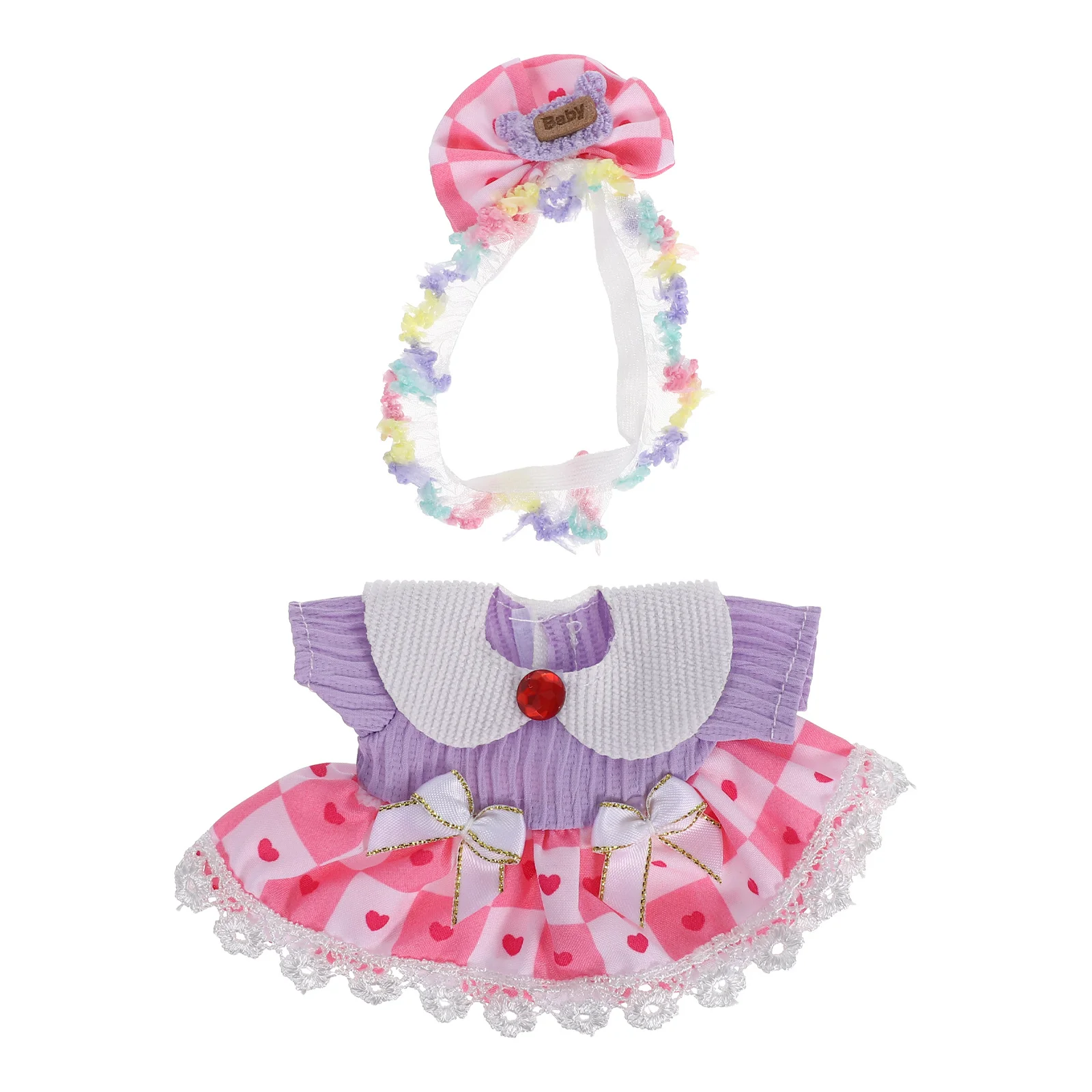 1 set vestiti per bambini abiti accessori carino gonna in tulle set da vestire tessuto morbido per gioco in costume da principessa per bambini rinati
